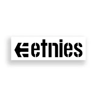 „Etnies“ Logotipo Lipdukas 4 "baltas